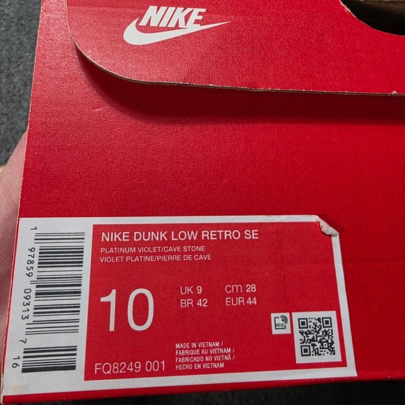 Nike Dunk Low Retro SE Platinum Violet Cave Stone Men\'s Size 10 FQ8249‎ 001 main image 8